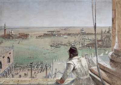The Basin of San Marco from the Campanile, Venice, 1862 by William Bell Scott